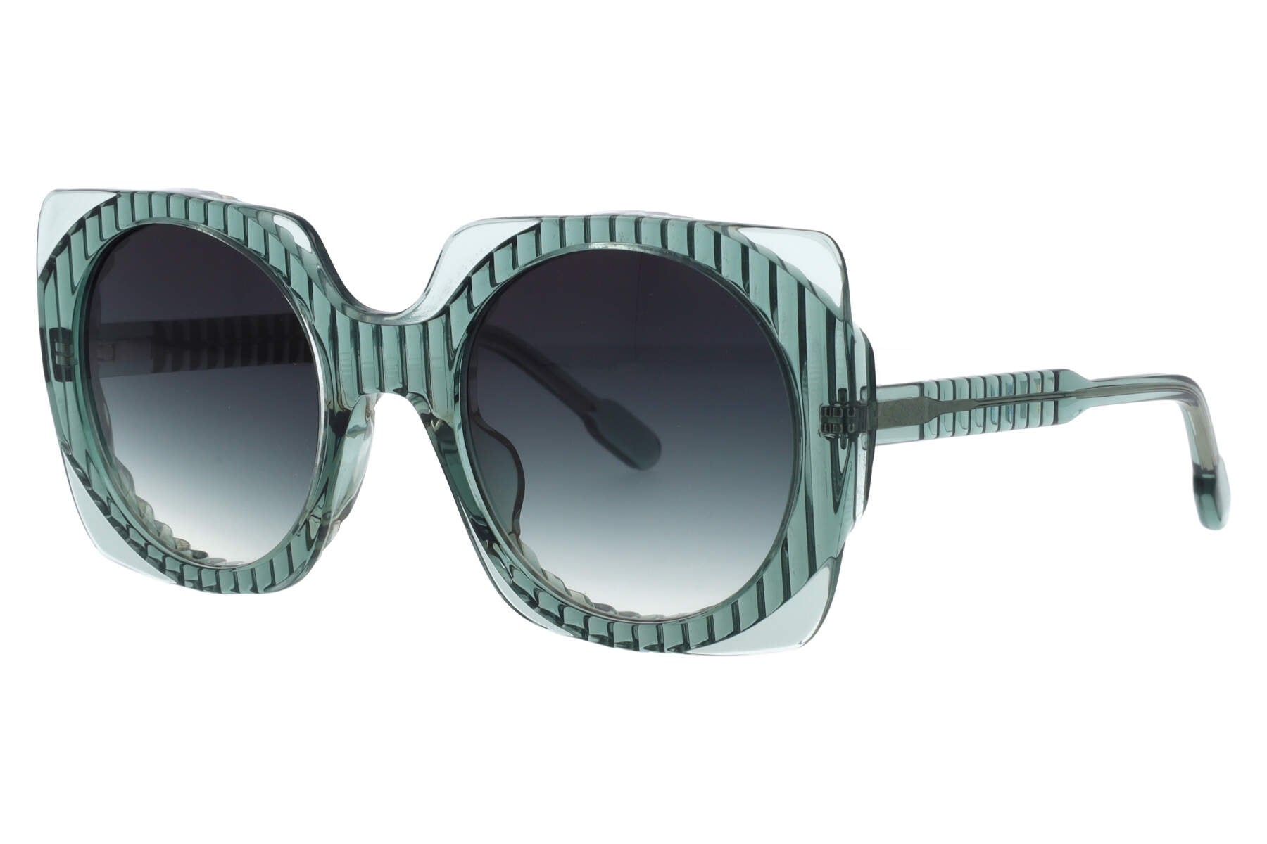 Unisex | Take Showpiece Round Sunglasses | Green Lens | Green