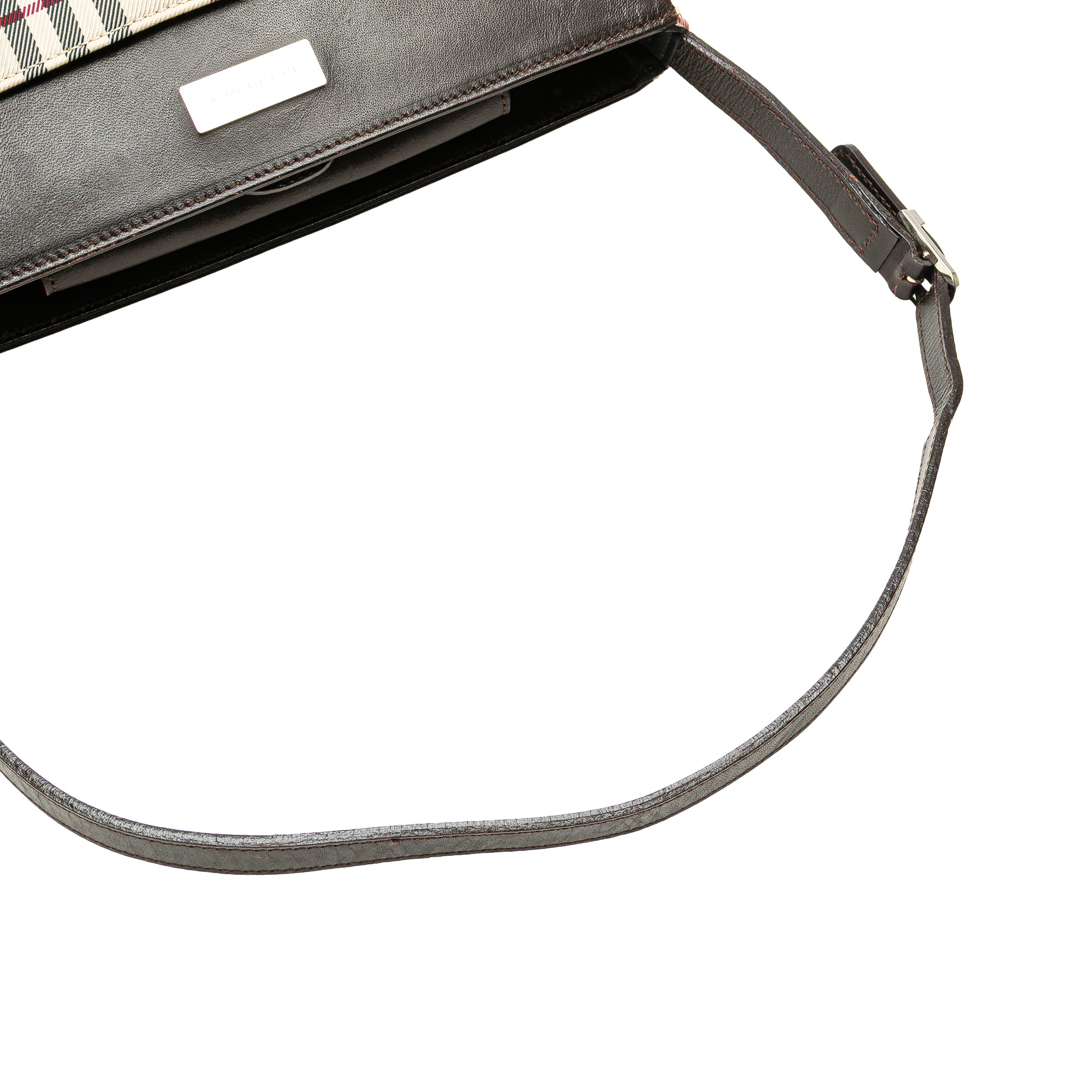 Burberry | Pre-Owned House Check Canvas Shoulder Bag | Brown/Beige