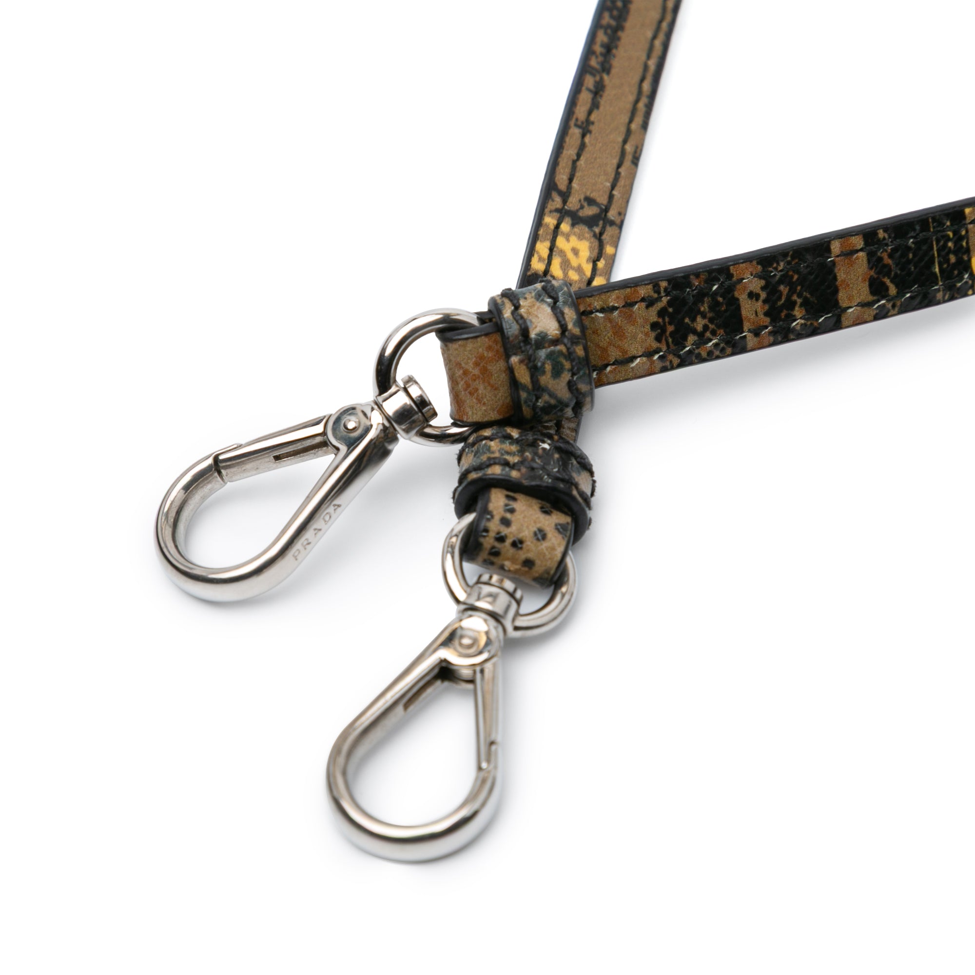 Prada | Pre-Owned Tartan Saffiano Trimmed Tessuto Satchel | Black