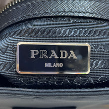 Prada | Pre-Owned Tartan Saffiano Trimmed Tessuto Satchel | Black