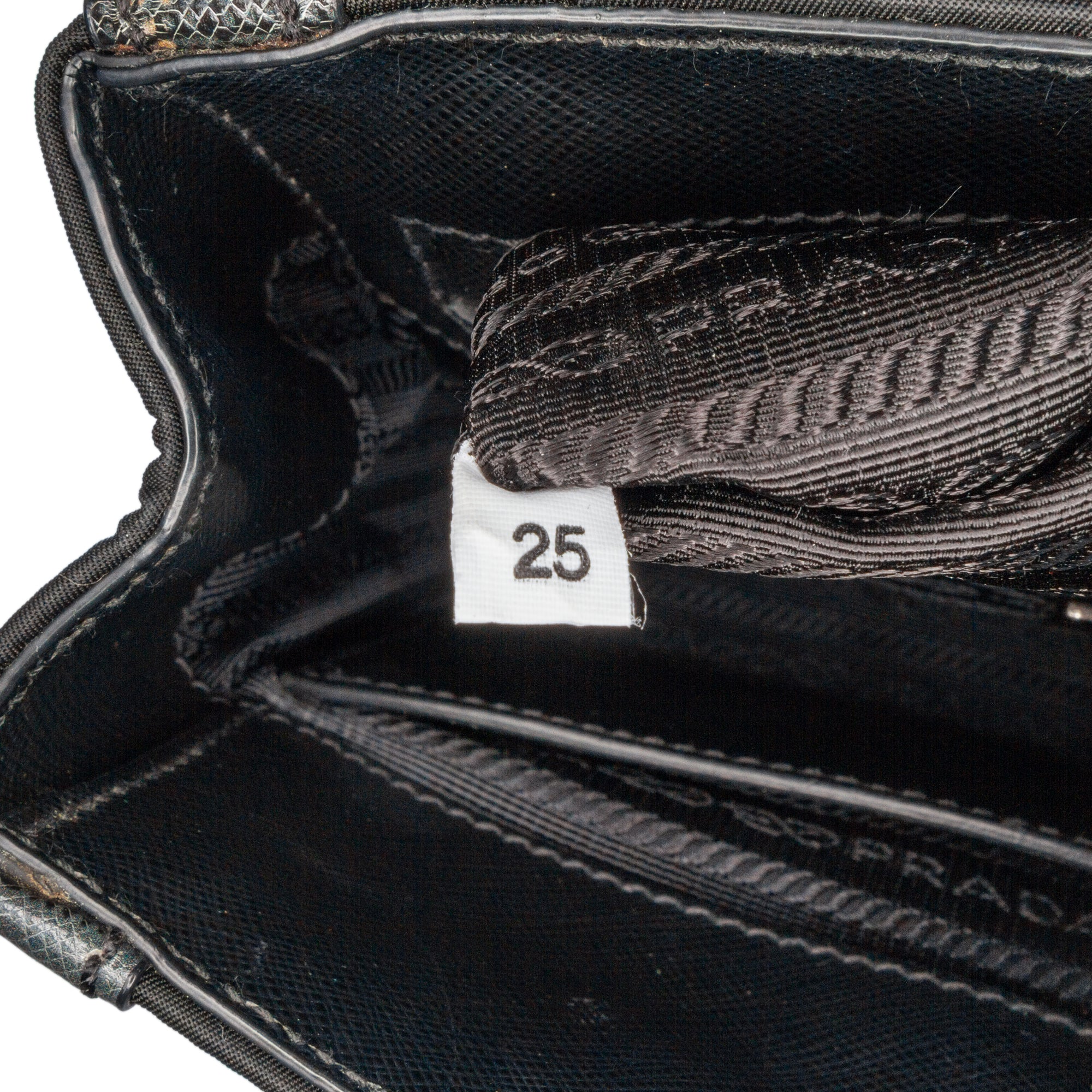 Prada | Pre-Owned Tartan Saffiano Trimmed Tessuto Satchel | Black