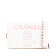 Chanel | Pre-Owned Canvas Deauville Wallet On Chain | Pink/Light Pink