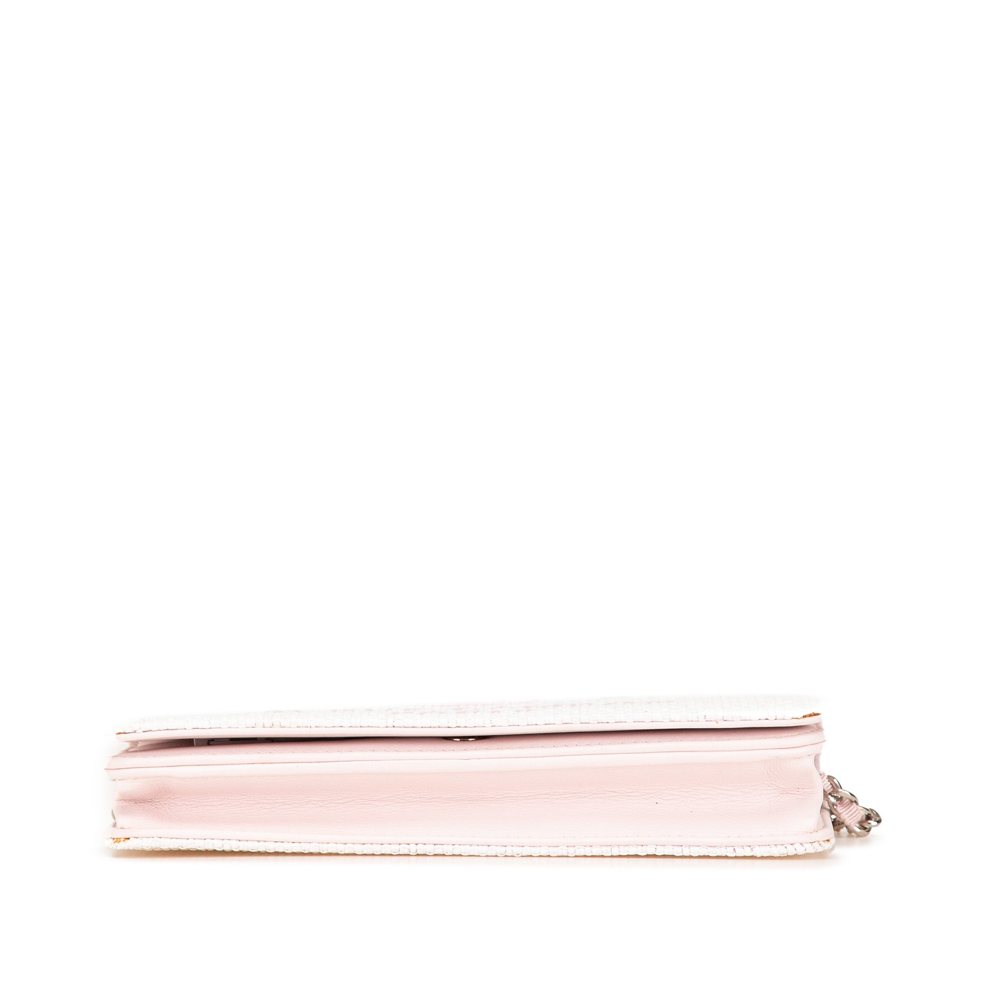 Chanel | Pre-Owned Canvas Deauville Wallet On Chain | Pink/Light Pink