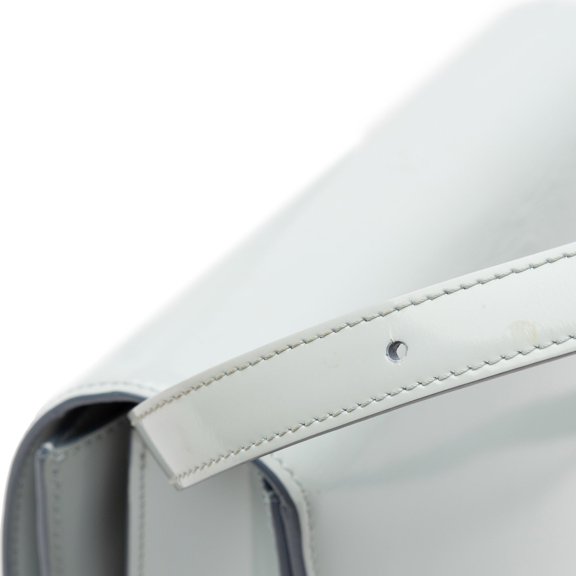 Celine | Pre-Owned Teen Calfskin Classic Box | Gray/Light Gray