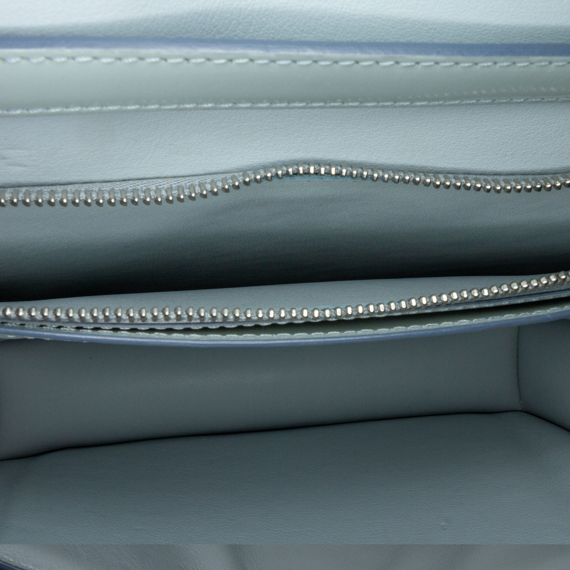 Celine | Pre-Owned Teen Calfskin Classic Box | Gray/Light Gray