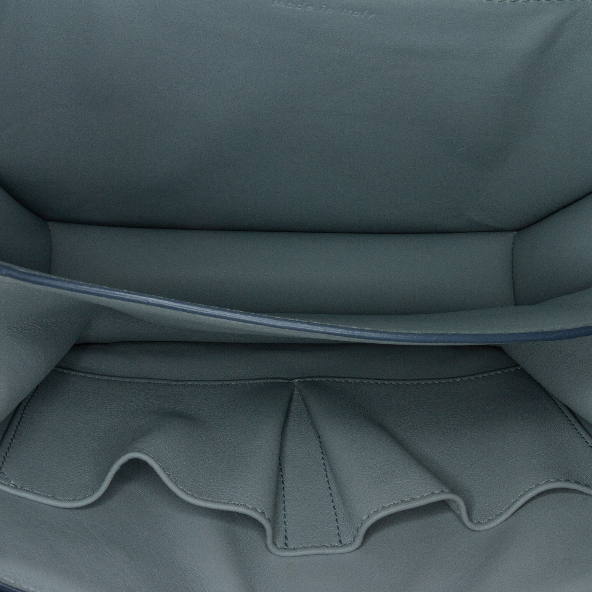 Celine | Pre-Owned Teen Calfskin Classic Box | Gray/Light Gray