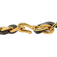 Chanel | Pre-Owned Leather and Gold Plated Medallion Bow Pendant Necklace | Gold