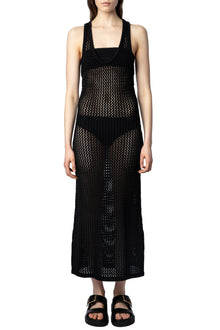 Nabys Cotton Crochet Dress | Black