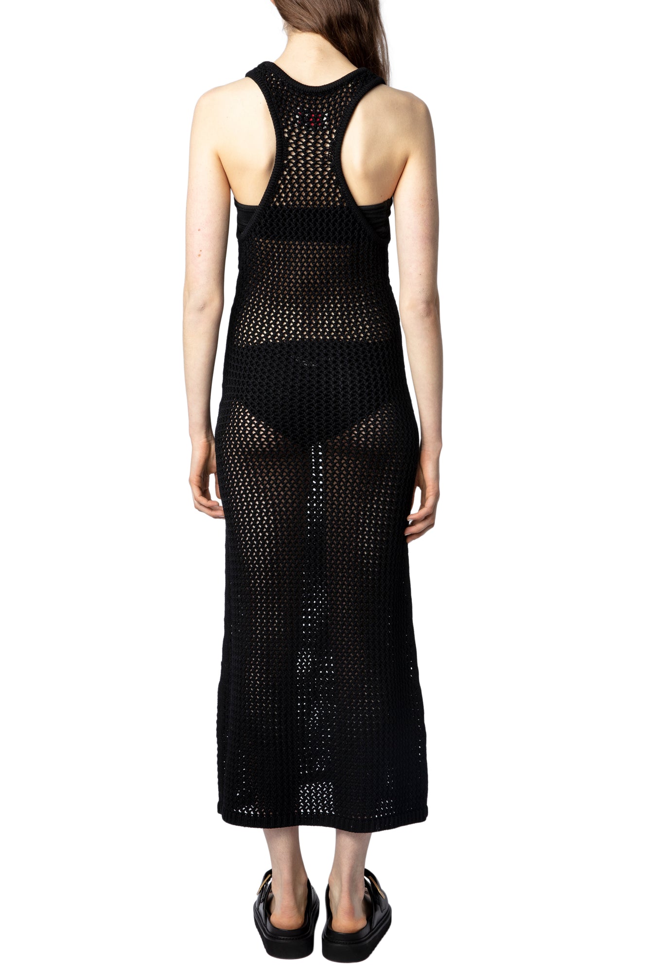 Nabys Cotton Crochet Dress | Black