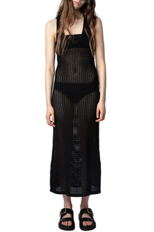 Nabys Cotton Crochet Dress | Black