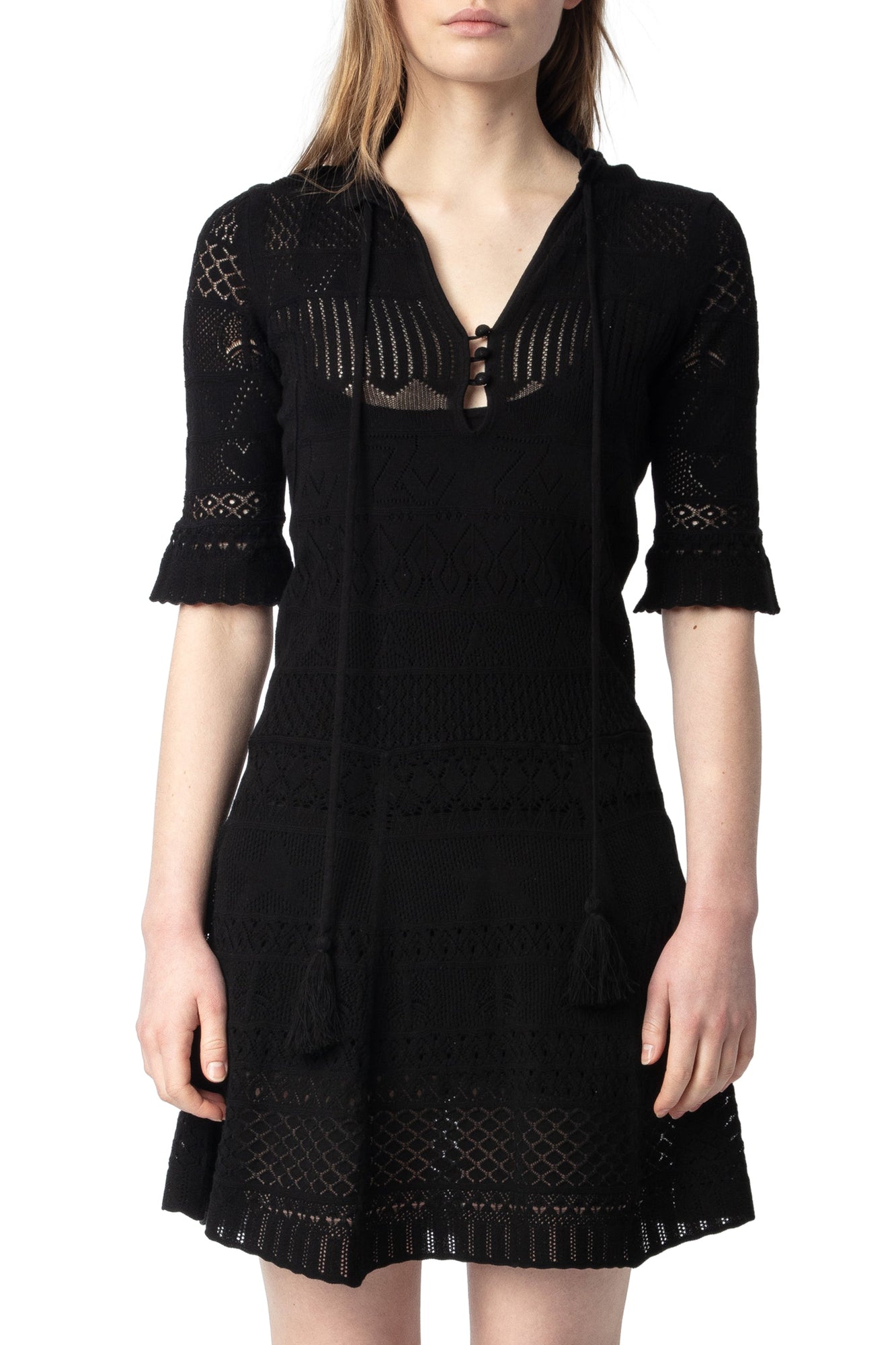 Memphisa CO Pointelle Dress | Black