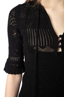 Memphisa CO Pointelle Dress | Black