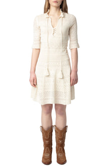 Memphisa CO Pointelle Dress | Ecru