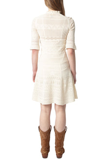 Memphisa CO Pointelle Dress | Ecru