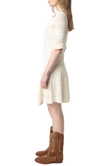 Memphisa CO Pointelle Dress | Ecru