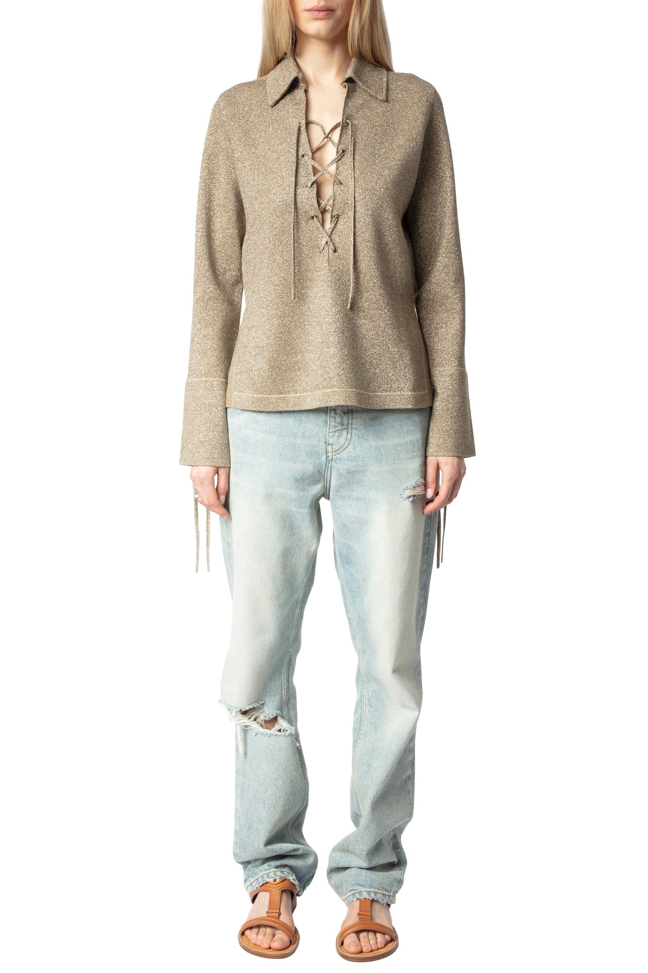 Listy VI Sweater | Gold