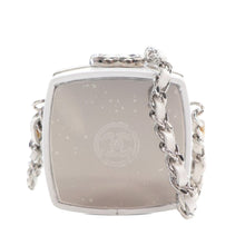 Chanel | Pre-Owned Patent Goatskin Make-Up Box Clutch With Chain | White