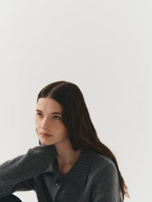 Kaia Cashmere Cardigan | Stone Grey