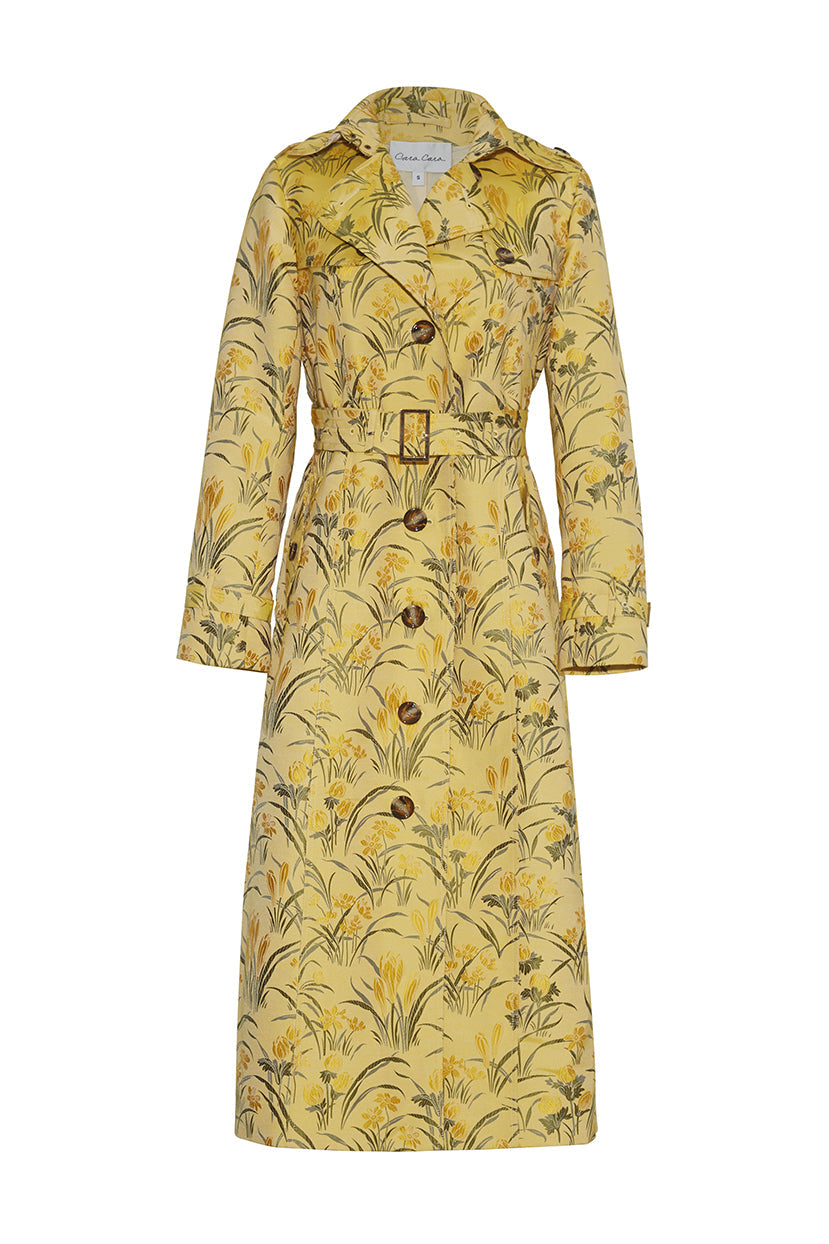 Karlie Trench | Lemon Zest Jacquard