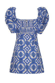 Kelly Dress | Belle Tile Blue