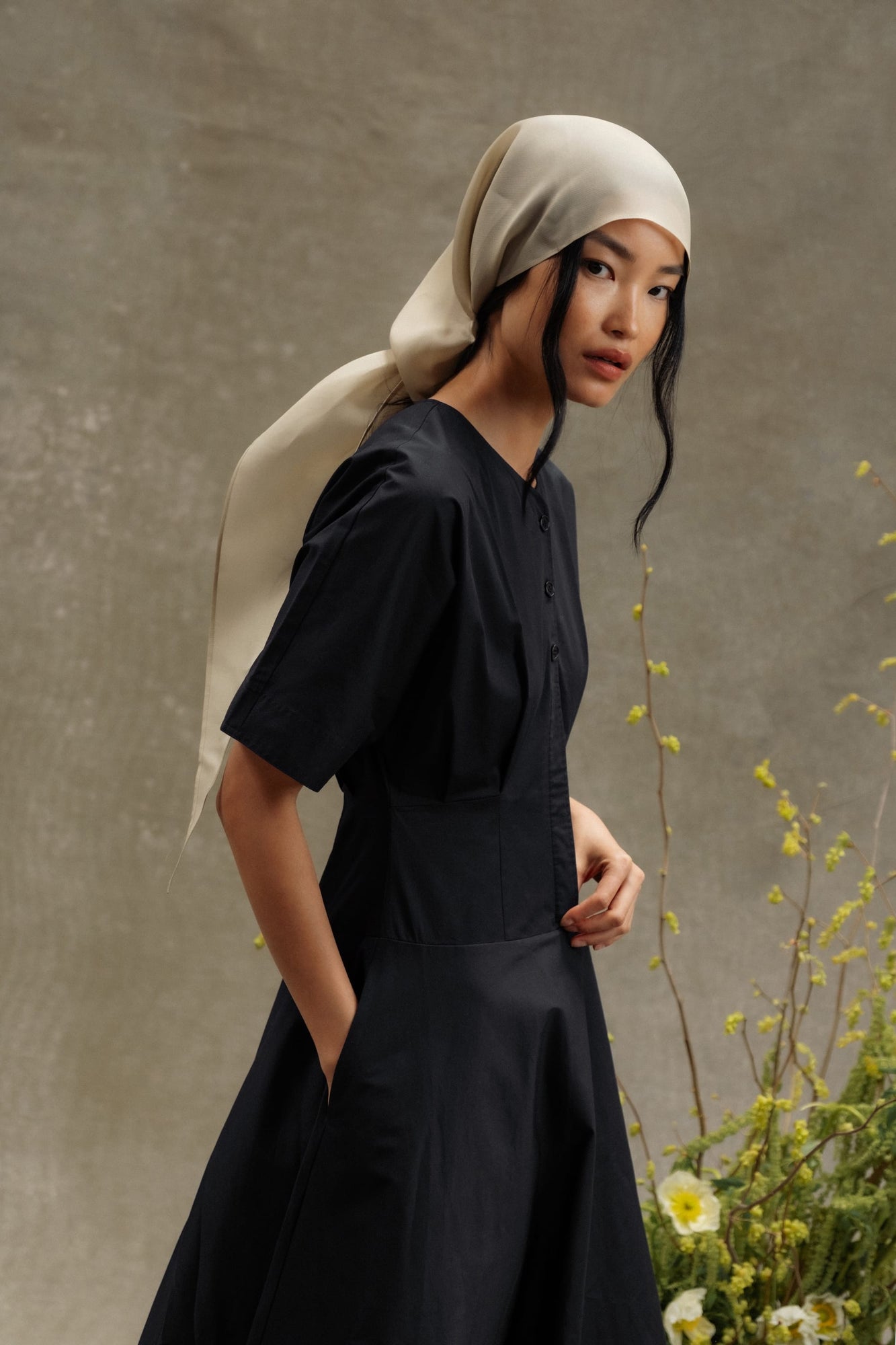 Diana | Kiko Kimono-Sleeve Cotton Dress in Size Small