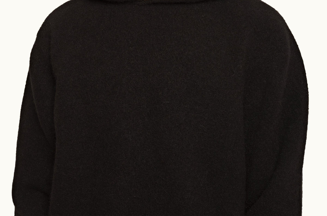 Kirk Alpaca Merino Relaxed Fit Hooded Alpaca-Merino Knit Jumper | Black