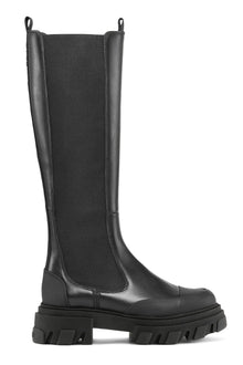 Knee Chelsea Boots | Black