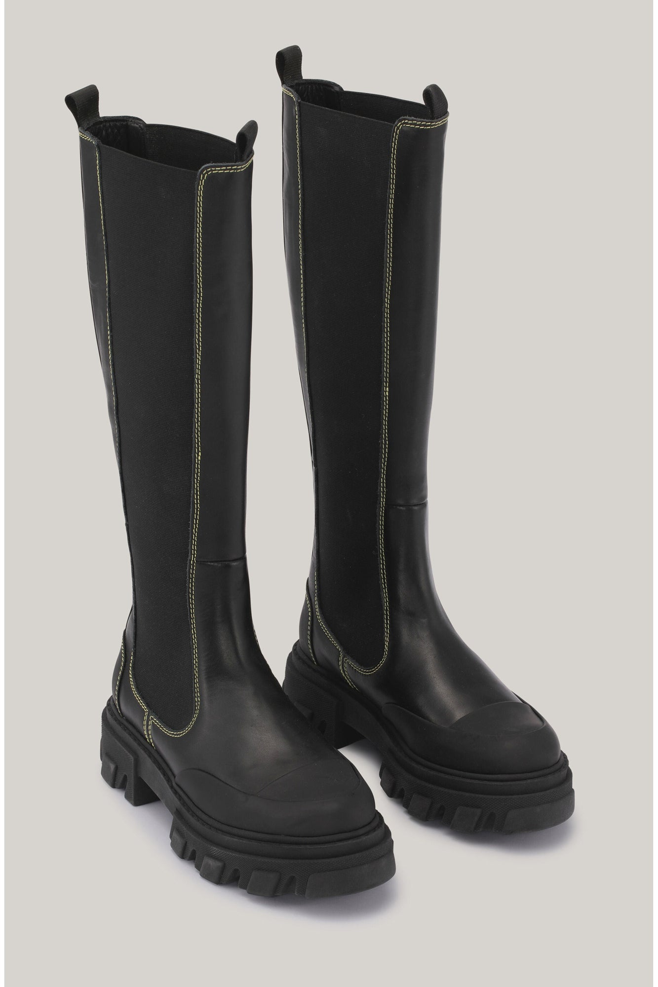 Knee High Chelsea Boots | Black (V1)