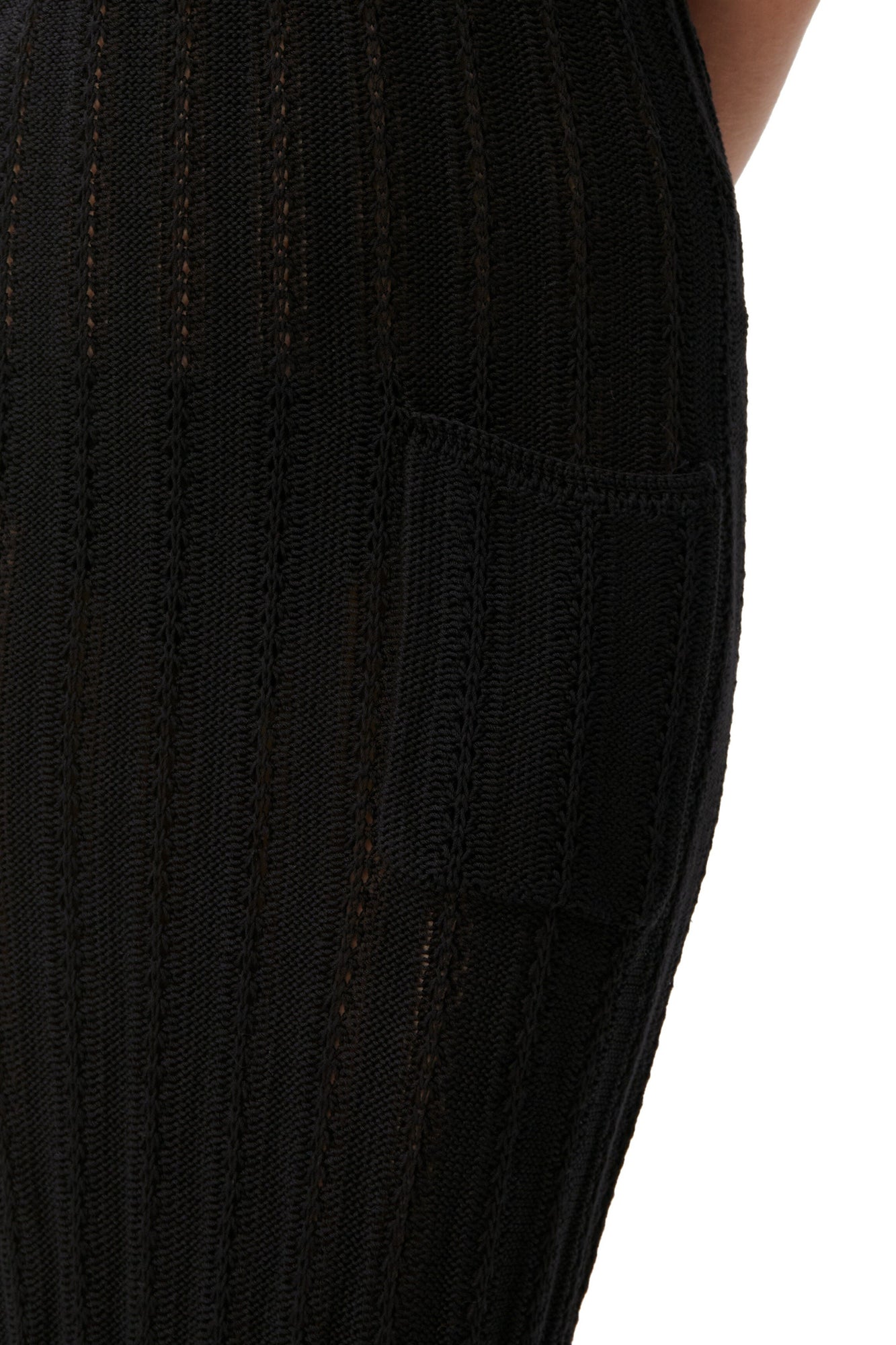 Knit Halter Midi Dress | Black