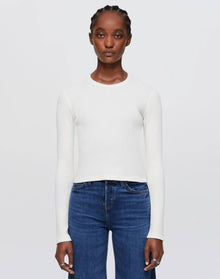 Womens | Hanes 90s Pointelle Baby Long Sleeve | Vintage White