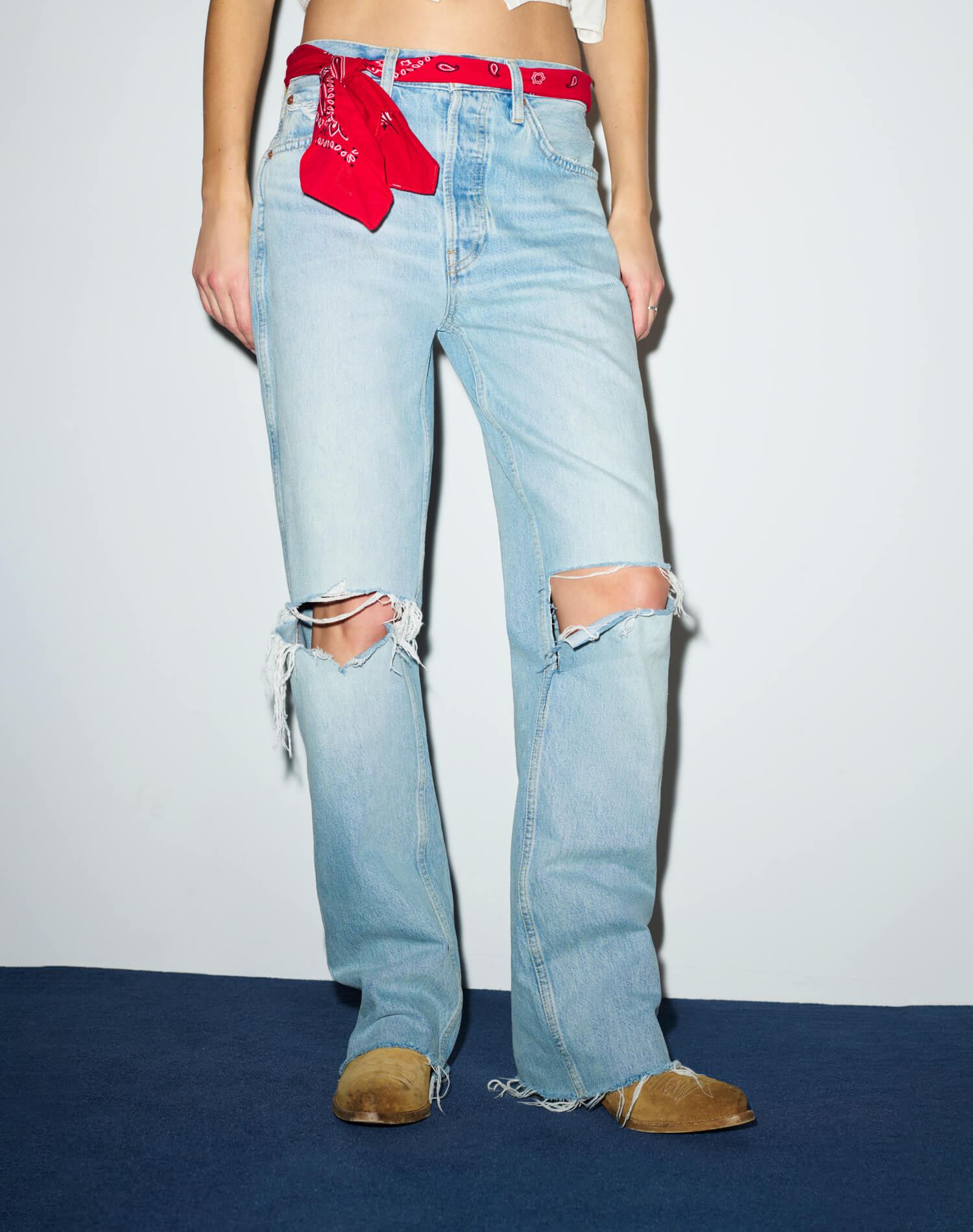 Womens | 90s High Rise Loose With Bandana | Silver Springs