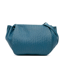 Bottega Veneta | Pre-Owned Nappa Intrecciato Flap Crossbody | Blue