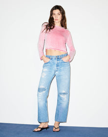 Womens | Long Sleeve Boxy Tee | Heritage Red