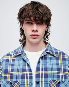Mens | 50s Straight Bottom Shirt | Navy/Blue