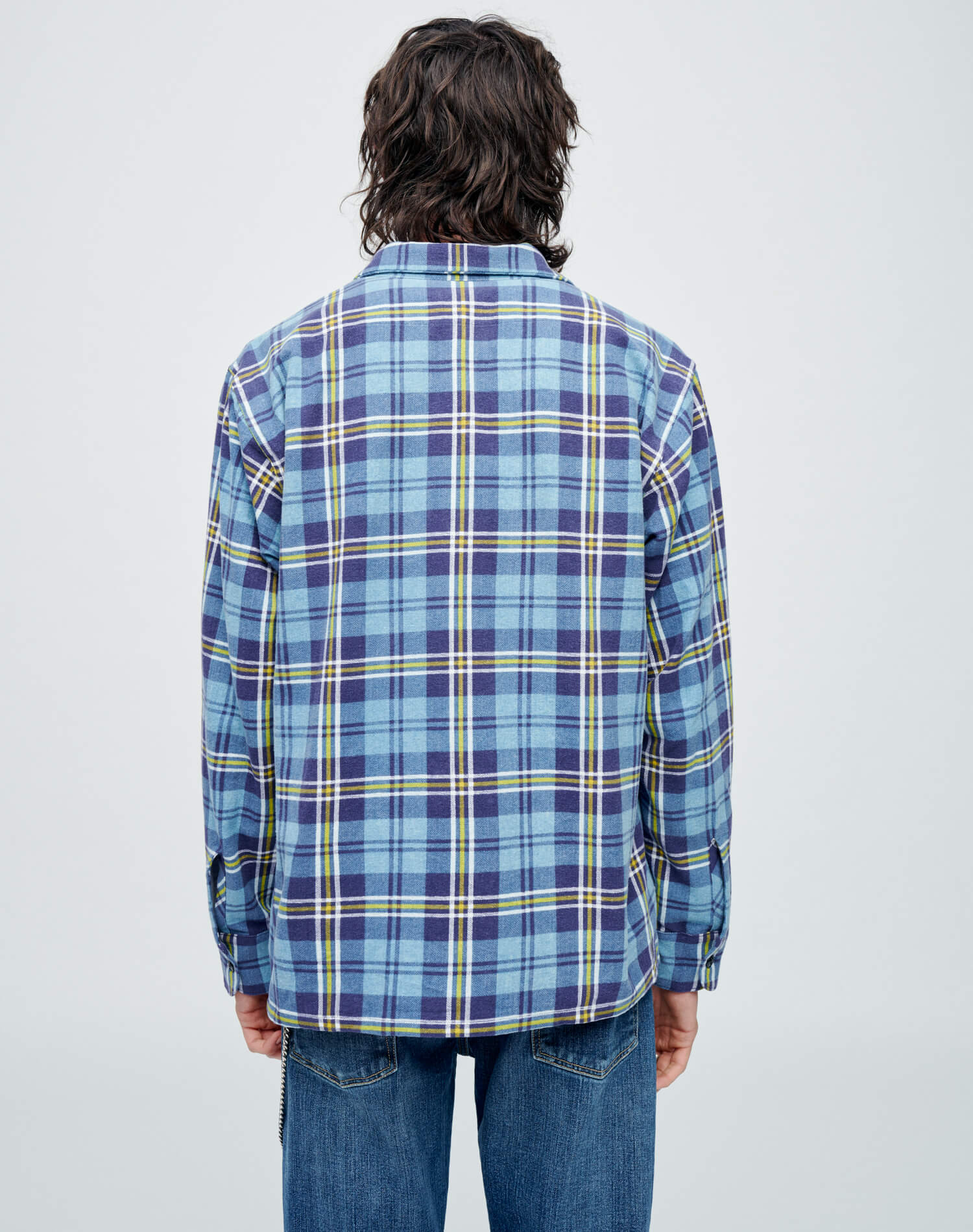 Mens | 50s Straight Bottom Shirt | Navy/Blue