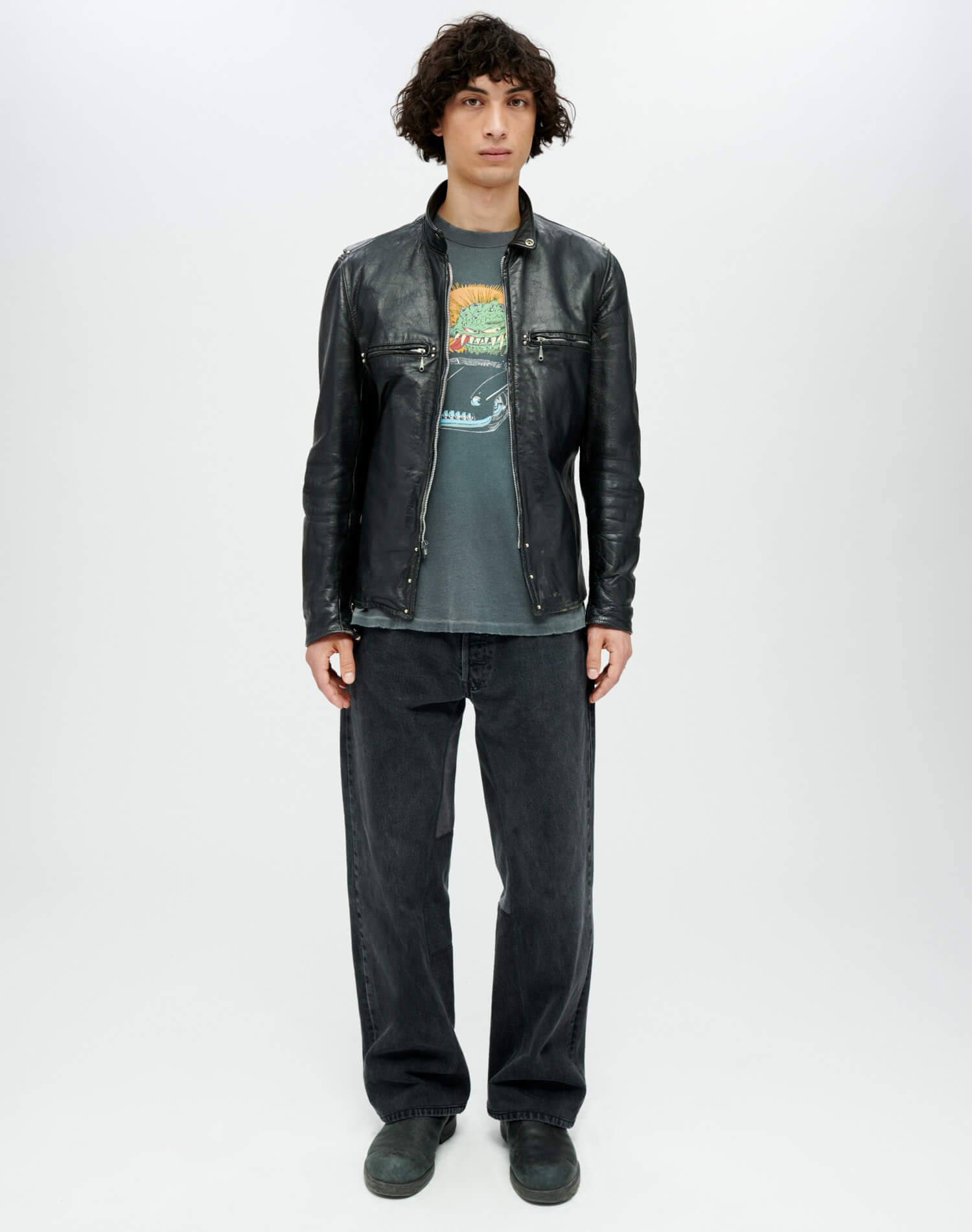 Mens | Long Sleeve "Warthead" Tee | Sun Faded Black