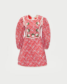 Color: Red Rosette Floral