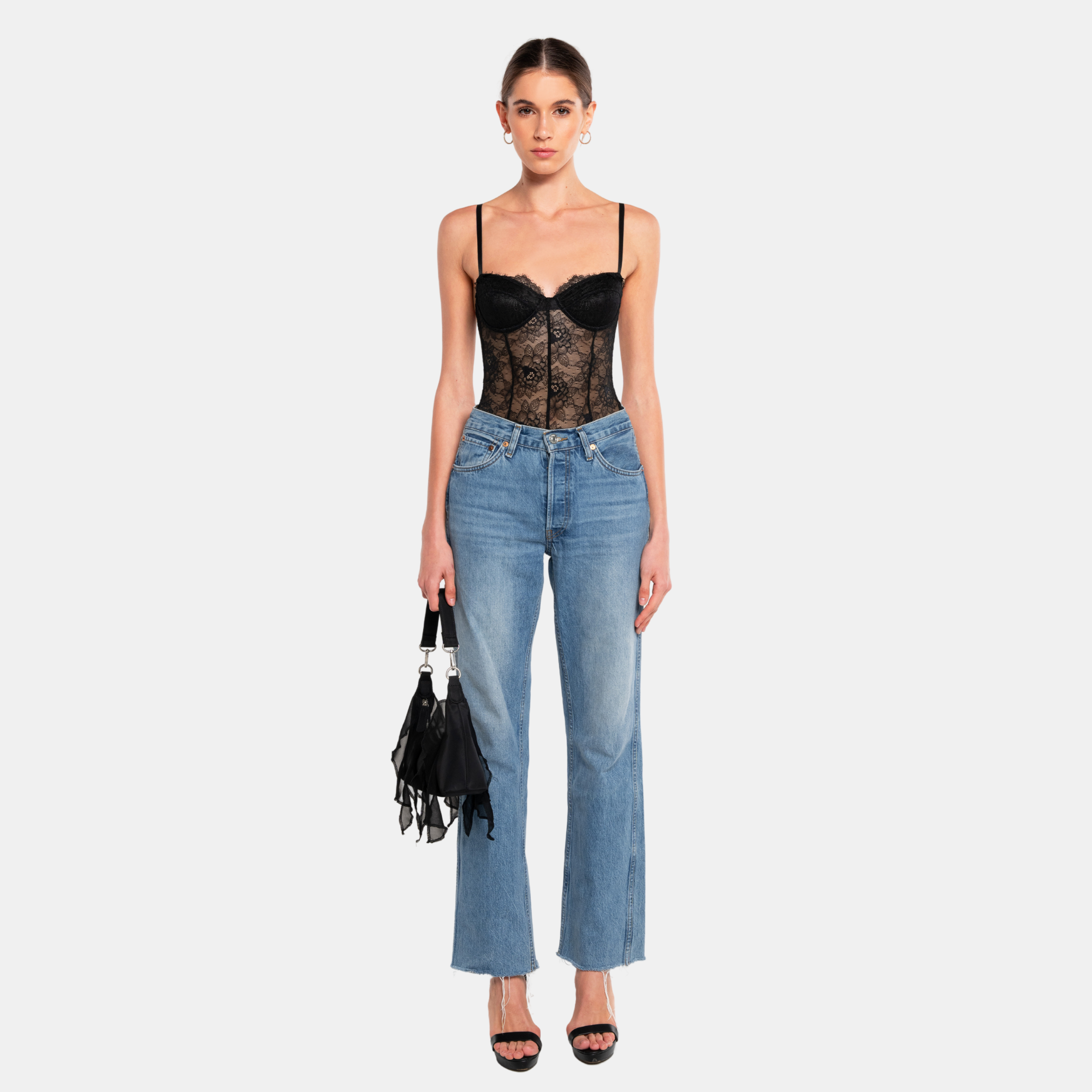 OW Collection Layce Bodysuit | Black Caviar