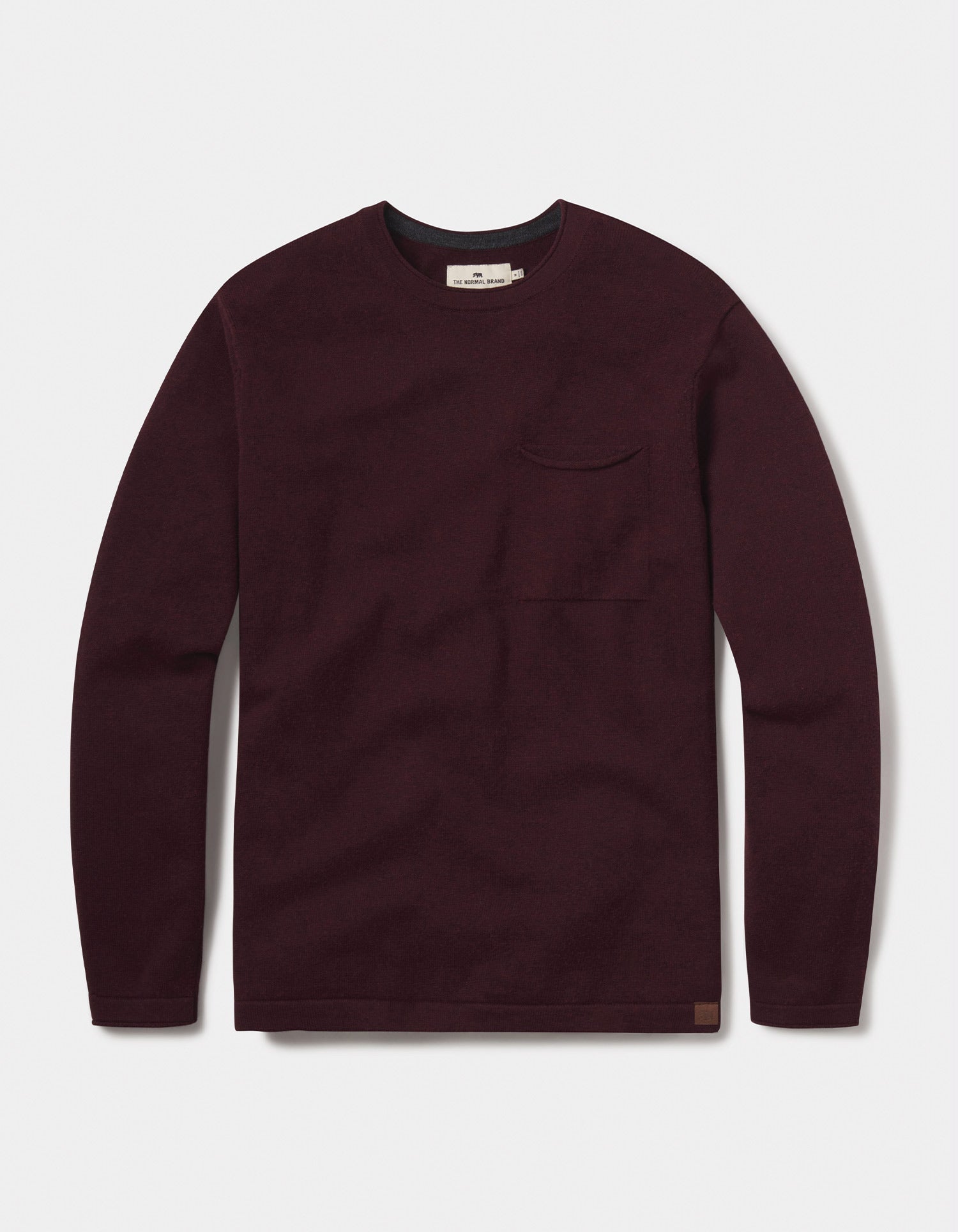 Men | Roll Hem Pocket Crew Sweater | Green