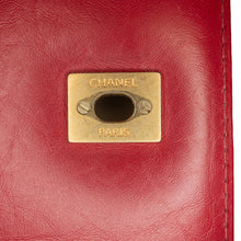 Chanel | Pre-Owned CC Chevron Calfskin Top Handle Flap | Red