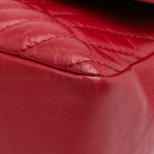 Chanel | Pre-Owned CC Chevron Calfskin Top Handle Flap | Red