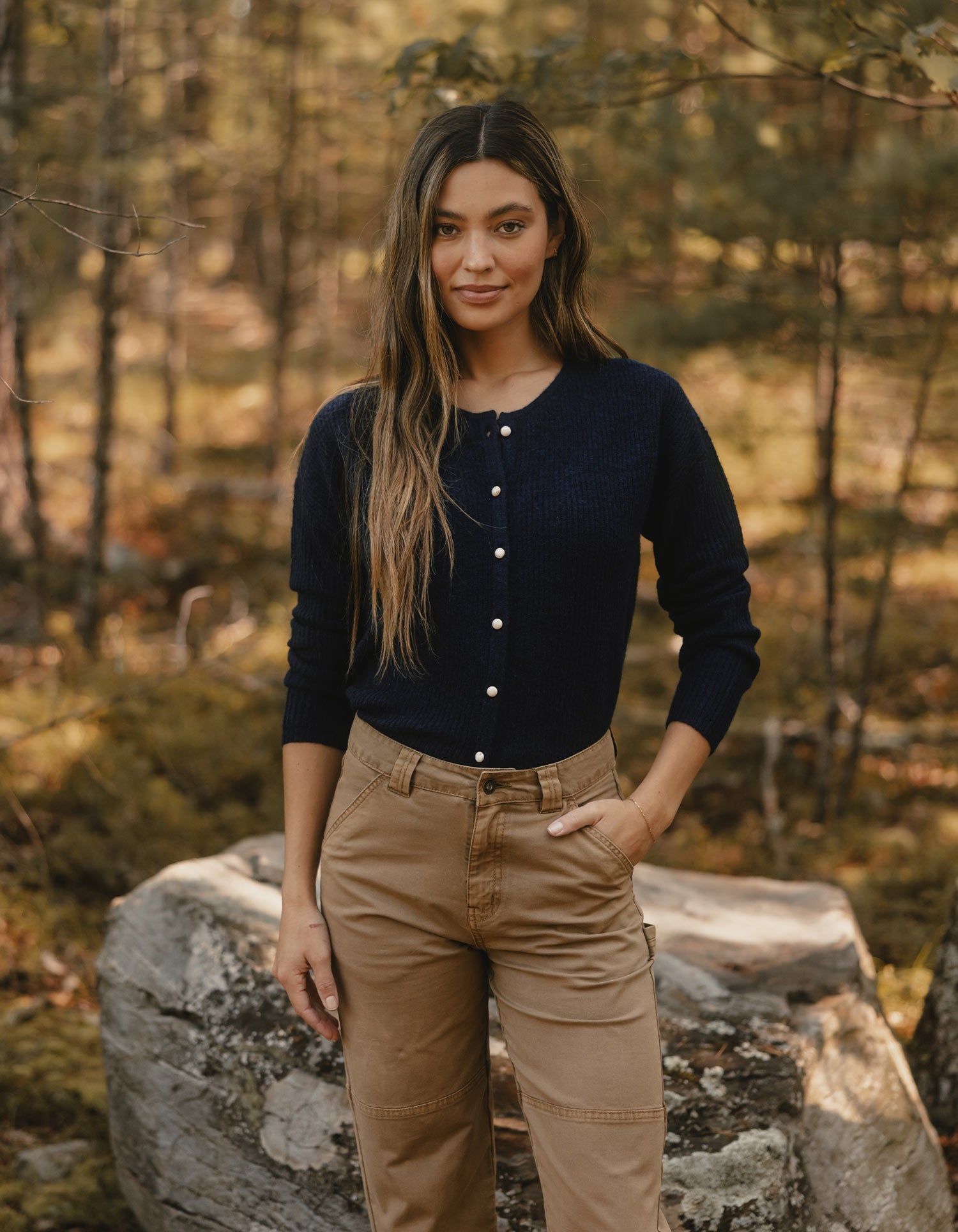 Women | Marianna Cardigan Top | Navy