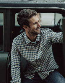 Men | Hudson Double Brushed Flannel | Khaki Plaid