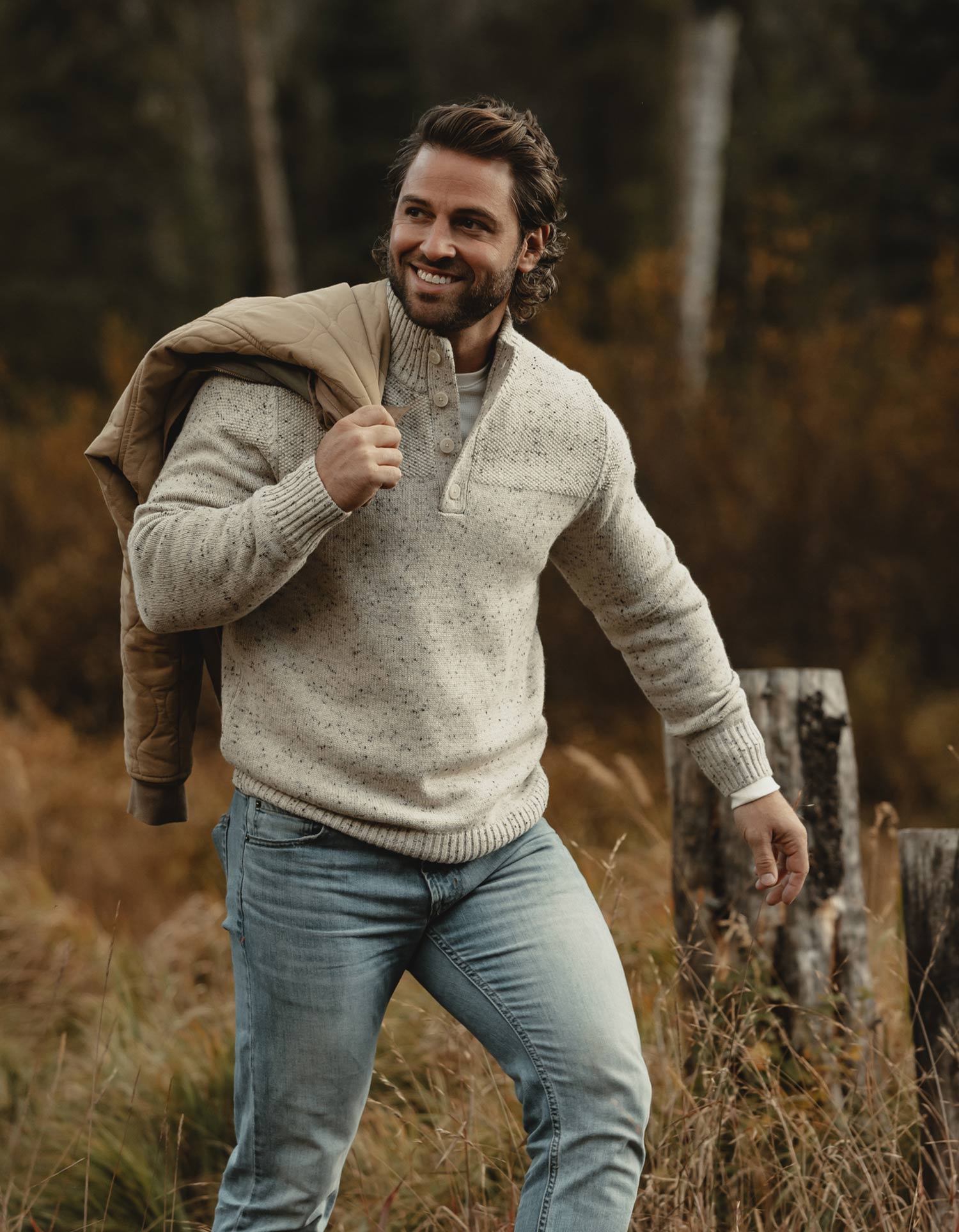 Men | Seawool Nep Popover | Cream