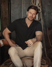 Men | Cotton Pique Camp Shirt | Phantom