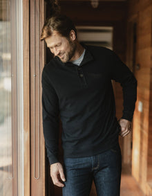 Men | Puremeso Button Popover | Black