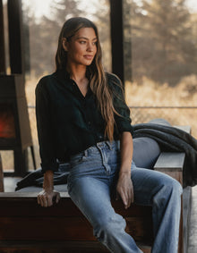 Women | The Harper Button Up | Evergreen Plaid