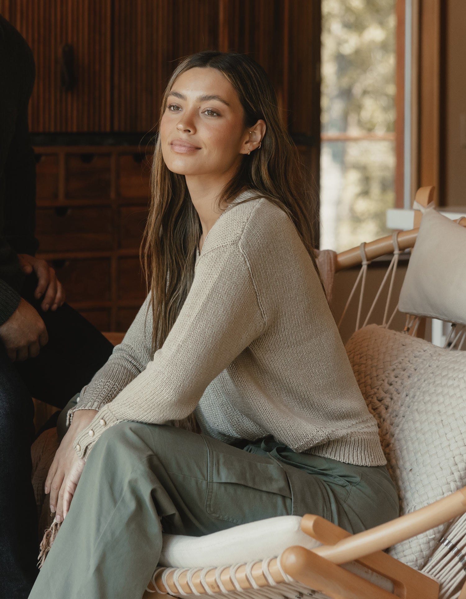 Women | Arlo V-Neck Sweater | Oatmeal
