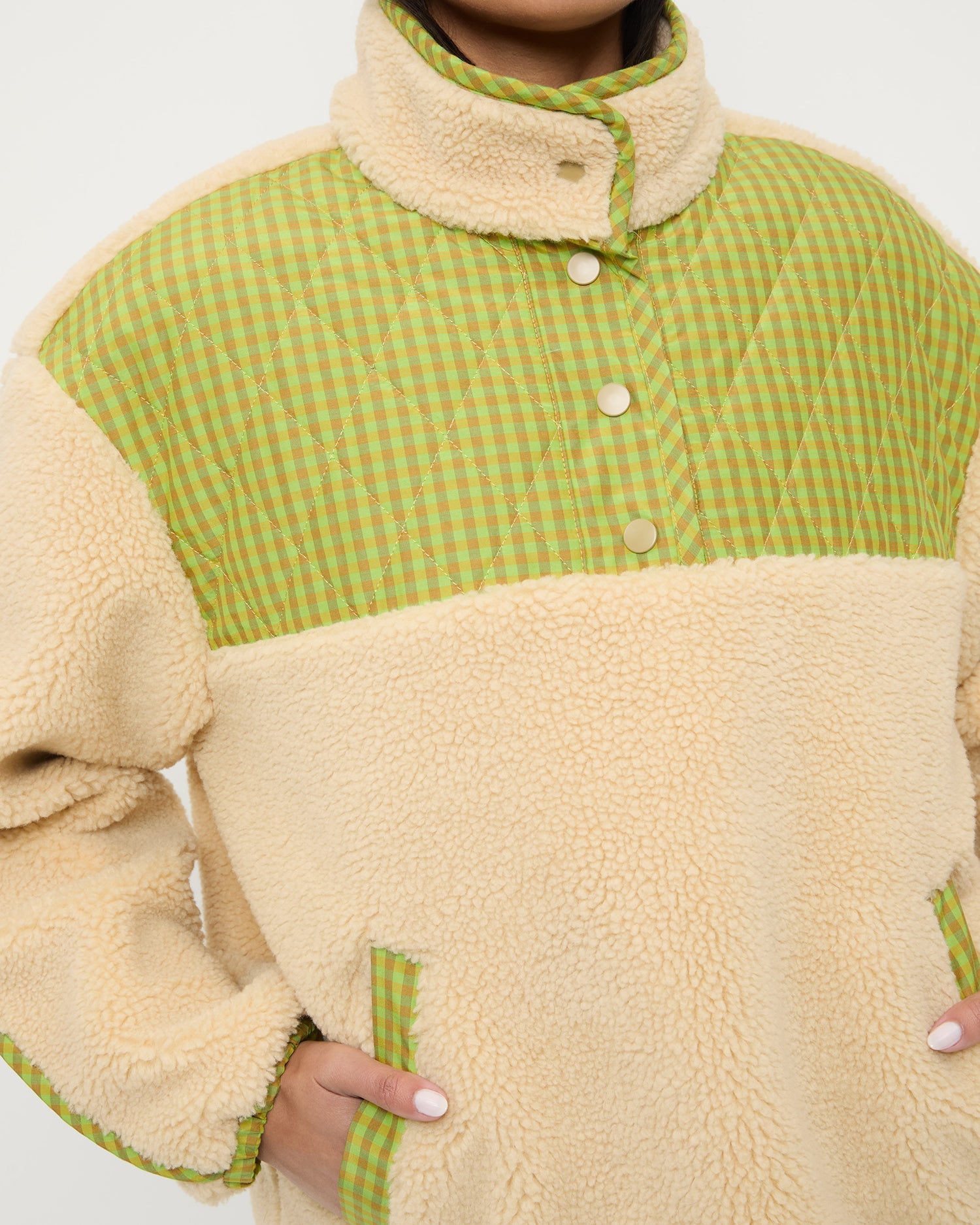 Color: Natural/Lime Check