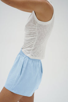 LNA Aras linen short in blue
